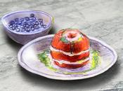 Milhojas tomate, mozarella tapenade