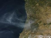 Imagen satélite (30.08.2013) incendios forestales Portugal