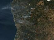 Imagen satélite (02.09.2013) incendios forestales Portugal