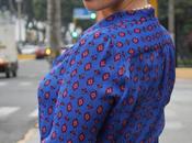 Looks- blusa azul rombos