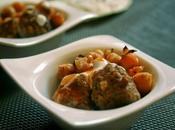 Curry rojo albóndigas garbanzos