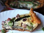 Quiché espárragos, setas jamón