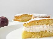 Tarta Victoria rellena nata ciruelas