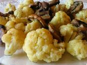 Coliflor frita champiñones