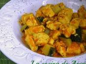 Pollo especiado calabacín