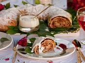 Strudel manzana, cerezas nueces