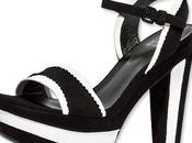 Tendencia zapatos: Blanco negro. Clásico elegante