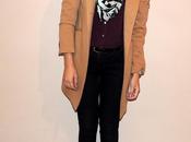 Camel burgundy black Outfit