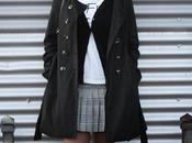 Look colegial: falda tablas cuadros