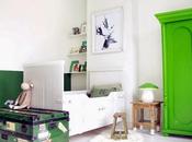 dormitorio infantil estilo nordico-industrial verde