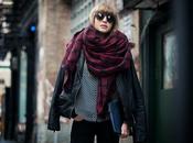 Fall trends; plaid scarves.-