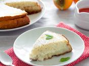 Cottage cheese cake with persimmons Pastel requesón caquis
