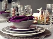 Ideas para poner mesa navidad, añade color purpura
