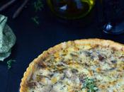 Quiche setas, beicon nueces
