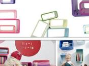 Coloridas estanterías Sebra