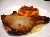 Pato puré boniato piña caramelizada