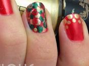 Tutorial Christmas nails: Dotted