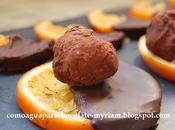 Trufas chocolate naranja confitada.