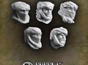 Cabezas turbante yelmos caballero desde Puppets