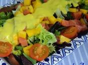 Ensalada salmón mango