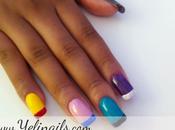 Manicura multicolor.