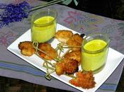 Gambas panko salsa coco curry