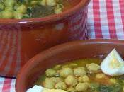 Receta garbanzos bacalao espinacas