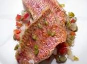 Salmonete frito ensalada agria