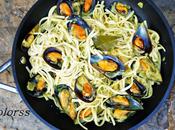 Mejillones curry pasta Udon