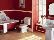 hermosos baños color rojo