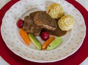 Solomillo cerdo salsa fresas