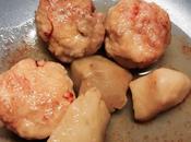 Albondigas rape gambas.