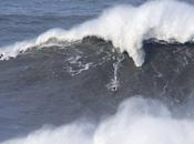 Surf Nazaré durante temporal atlántico febrero 2014