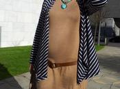 Look (premama embarazada) vestido camel chaqueta marinera