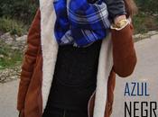 Azul, negro camel