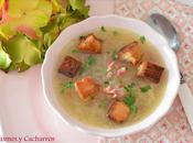 Sopa cebolla jamón serrano