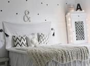 Bohemian chic, dormitorio estilo lunares vinilos