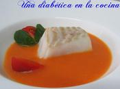 Sopa picante tomate bacalao vapor