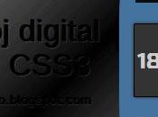 Reloj digital CSS3 efectos