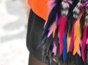 clutch plumas hecho misma