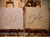 Wedding Inspiration: cuadros dedicados entre novios