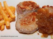 Solomillo cerdo salsa cebolla miel