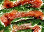 Brazo gitano espinacas salmón