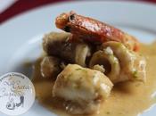 Filetes gallo leche coco gambas
