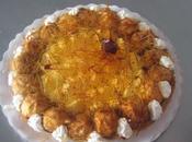 Tarta Saint Honoré crema naranja