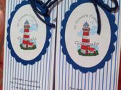 Recordatorios comunion: Estampitas faro azul