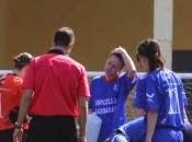 futbolista Barbadás Femenino "Bibi" desvanecimiento partido frente Olivo