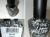 Spotted Girl Splatter Manicura blanco negro