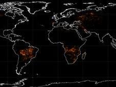 Mapa incendios mundo durante agosto-2010