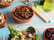 Ensalada palmitos, manzana caramelizada frutos secos